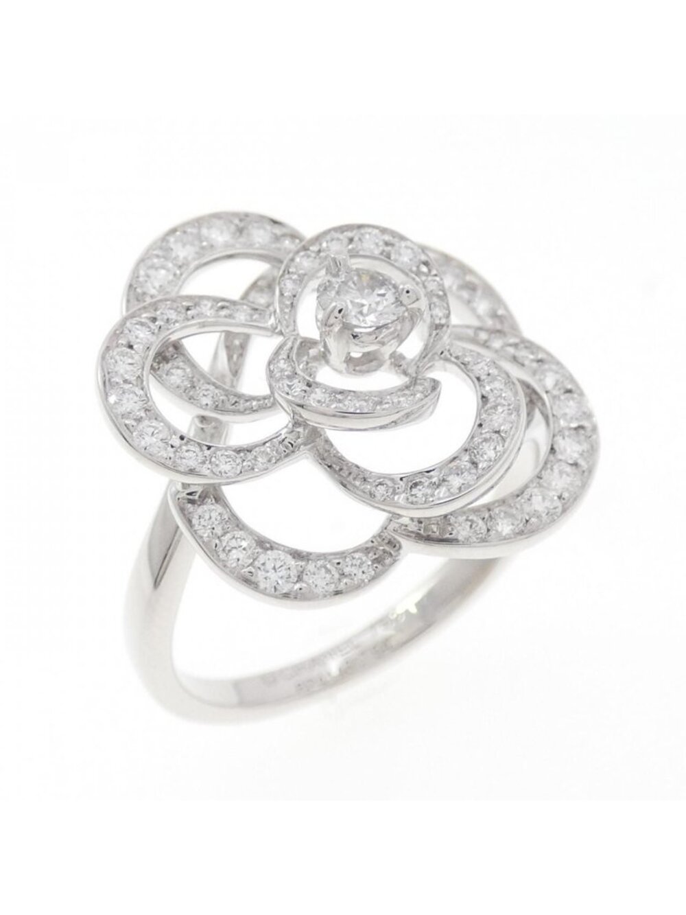 Chanel Camellia Ring White Gold